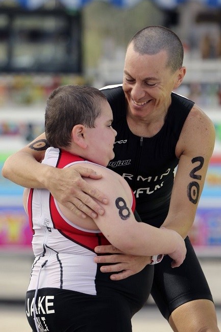 Jakes vella with his trainer Jakes vella with his trainer